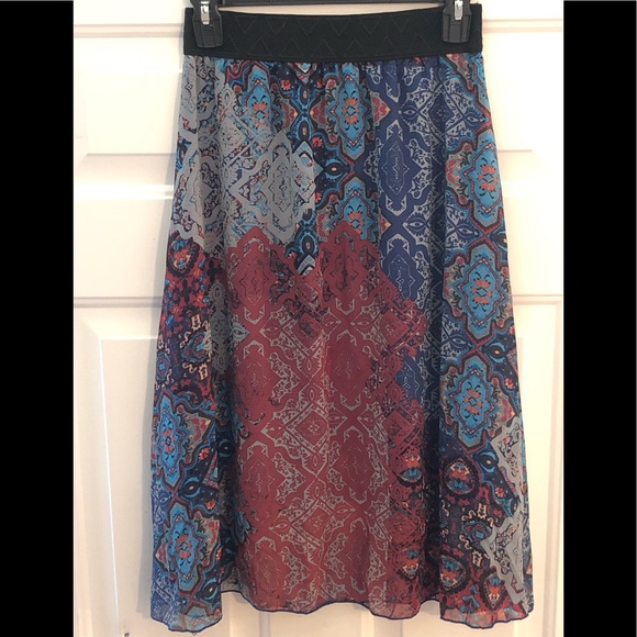LuLaRoe Dresses & Skirts - 🎉HP 🎉 Lularoe Multi Colored Patterned Skirt